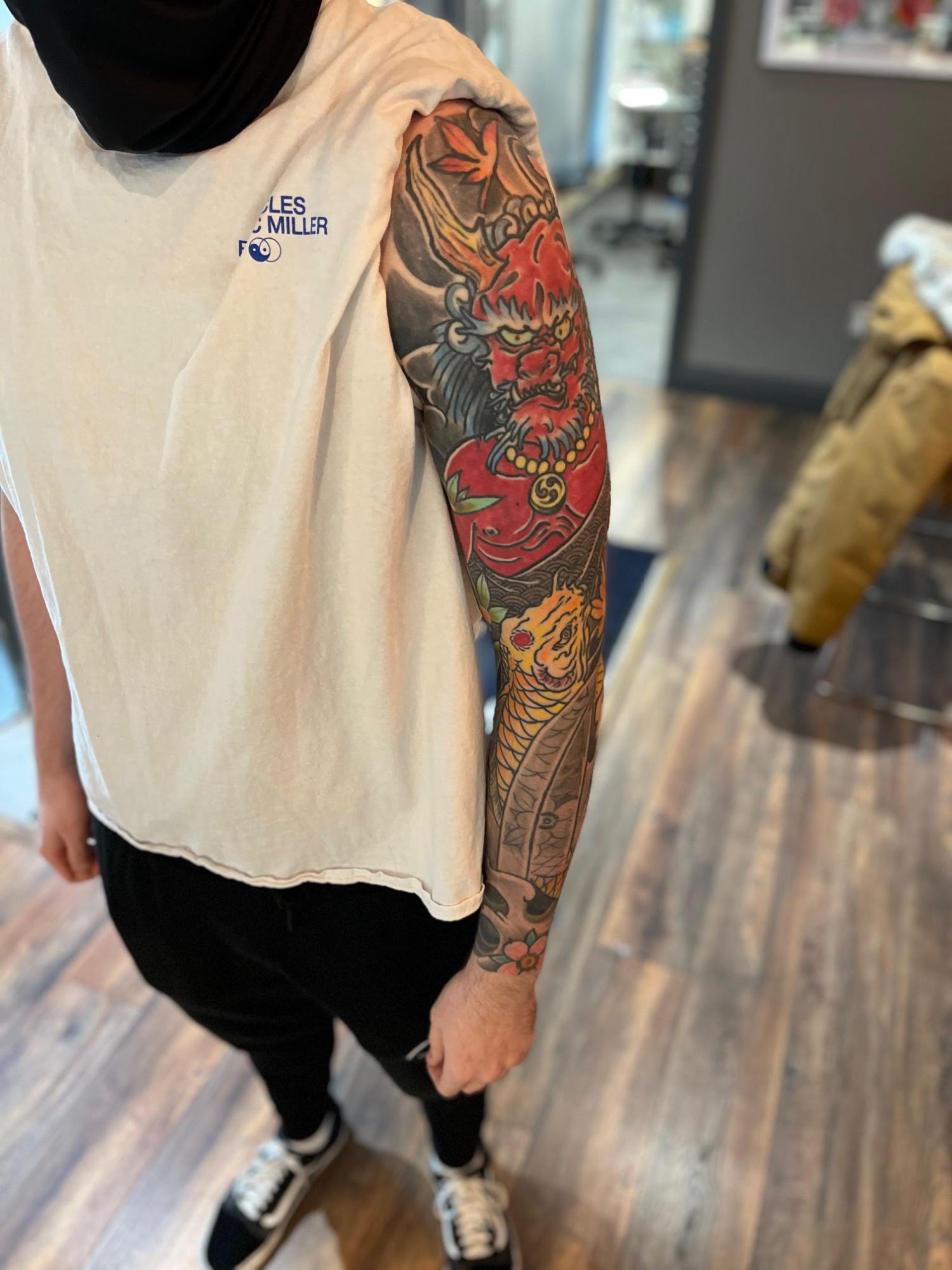  A healed Japanese style sleeve photographed as a complete composition